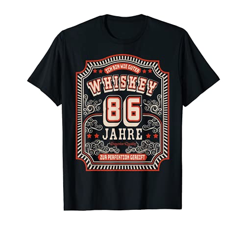 Herren Vintage - Wie 86 Jähriger Whiskey gereift - 86 Geburtstag T-Shirt Herren Vintage - Wie 86 Jähriger Whiskey gereift - 86 Geburtstag T-Shirt von Geschenk zum 86. Geburtstag für Damen und Herren