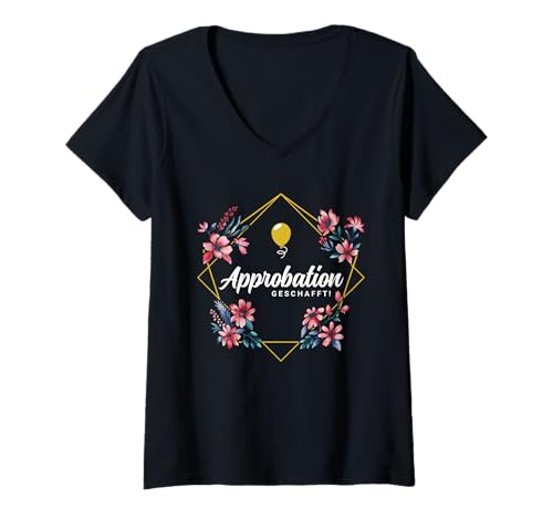 Damen Approbation Geschafft Glückwunsch Approbationsprüfung Arzt T-Shirt mit V-Ausschnitt Damen Approbation Geschafft Glückwunsch Approbationsprüfung Arzt T-Shirt mit V-Ausschnitt von Geschenk zur Approbation Arzt Must Haves