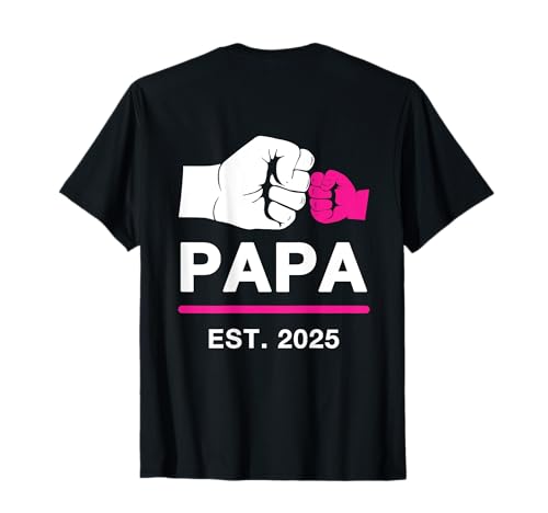 Herren Papa 2025, Papa 2025 einer Tochter - Mädchen , Vater 2025 T-Shirt von Geschenk zur Geburt - Papa 2025 - EST. 2025