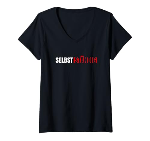Damen Selbstständigkeit Gadgets Selbstständig Machen Unternehmer T-Shirt mit V-Ausschnitt von Geschenk zur Selbstständigkeit & Unternehmer