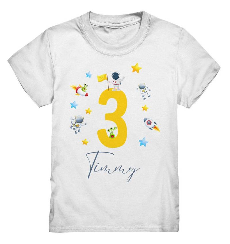 3 Jahre Astronaut Vorname Geburtstagsshirt 1. 2. 3. 4. 5. 6. 7. Kindergeburtstag Geschenk Personalisiert - Kids Premium Shirt von GeschenkDesignsDE