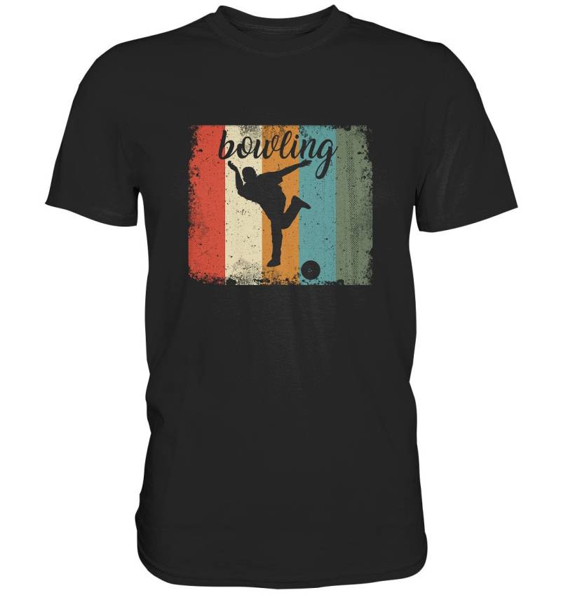 Bowling T-Shirt Kegeln Geschenk Bowlingkugel Retro Kegler Shirt von GeschenkDesignsDE