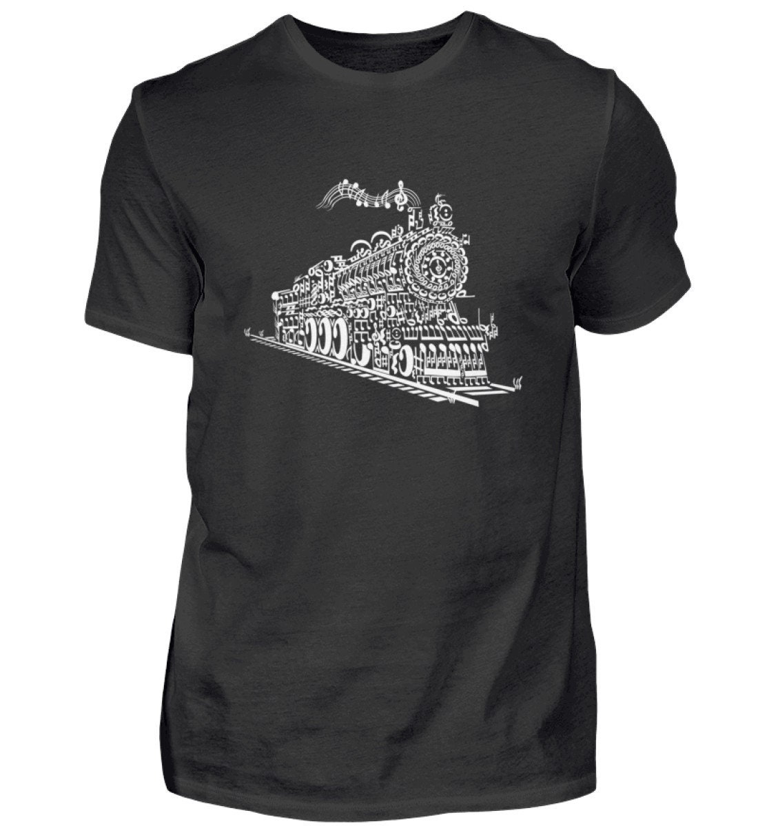 Eisenbahn, Zug, Lokomotive, Dampflok, Eisenbahner, Züge, Modellbahn, Modellbahner, Geschenk Tshirt - Herren Shirt von GeschenkDesignsDE