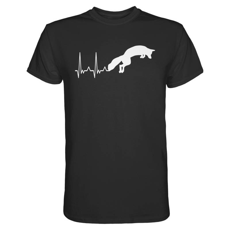 Fuchs Herzschlag Natur T-Shirt Füchse - Premium Tshirt von GeschenkDesignsDE