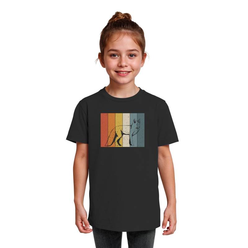 Fuchs Umwelt Wildnis Füchse Retro Tiere Geschenkidee - Kinder Organic Shirt von GeschenkDesignsDE