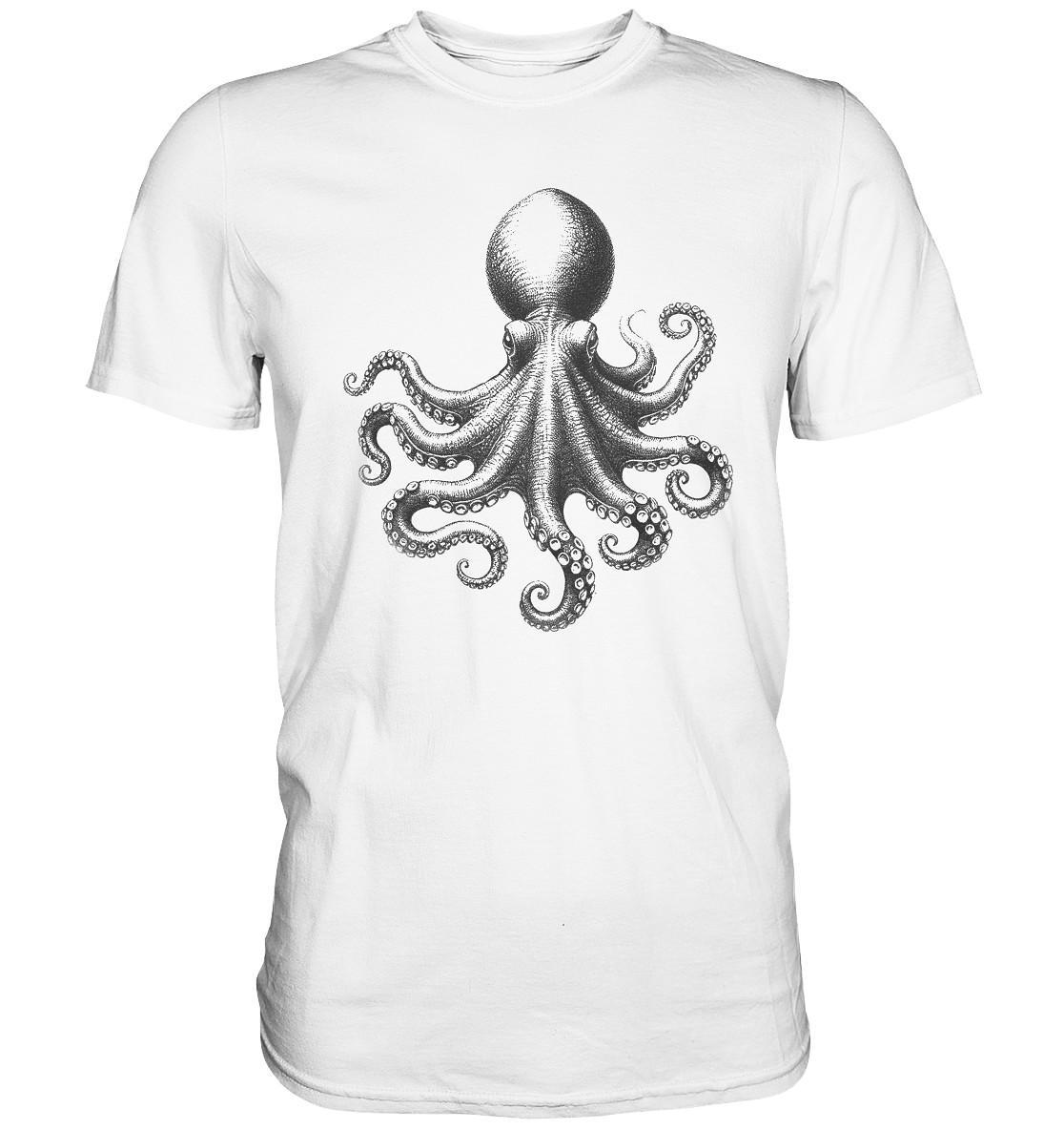 Geschwungener Oktopus - Premium Shirt von GeschenkDesignsDE