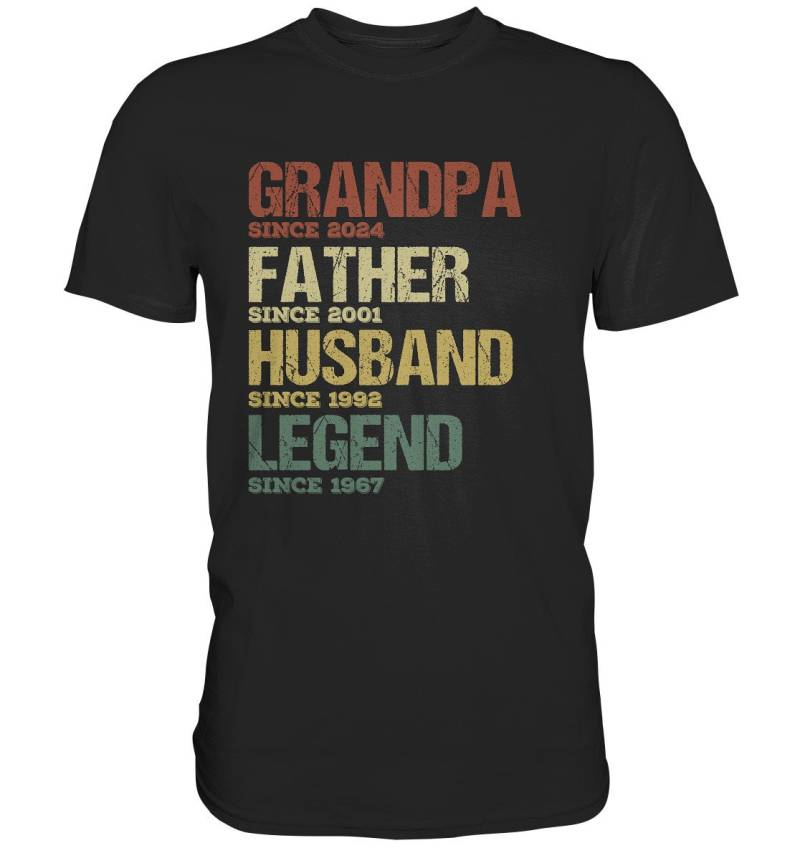 Grandpa Since Personalisiert - Premium Shirt von GeschenkDesignsDE
