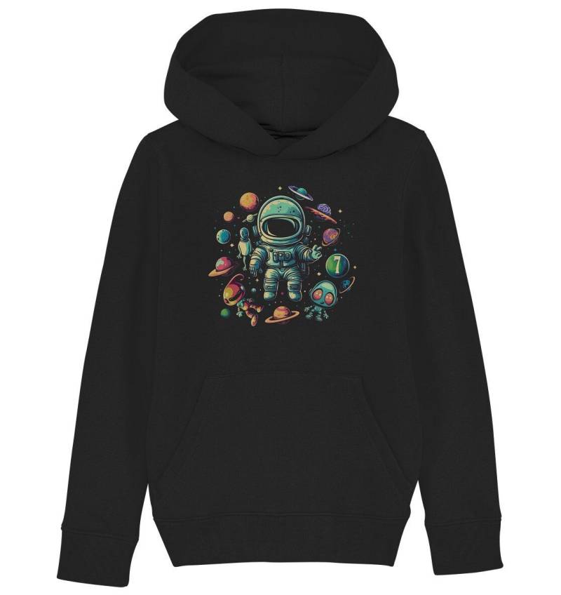 Hoodie 7 Geburtstag Astronaut Planeten Ich Bin Schon Jahre Weltall Geschenkideen - Kinder Organic Kapuzenpullover von GeschenkDesignsDE