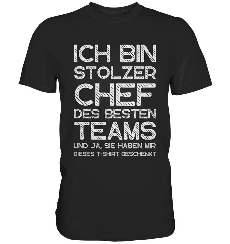 Ich Bin Stolzer Chef Eines Wundervollen Teams - Herren Shirt von GeschenkDesignsDE
