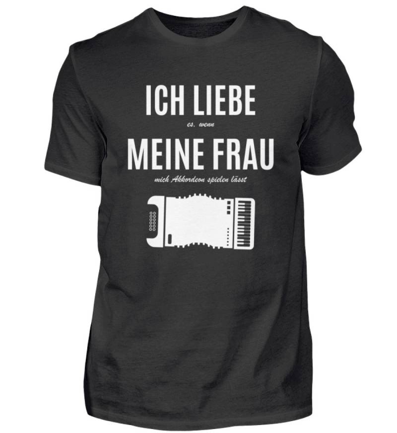 Ich Liebe Akkordeon Spielen T-Shirt Akkordeonist Geschenke Ziehharmonika - Herren Tshirt von GeschenkDesignsDE