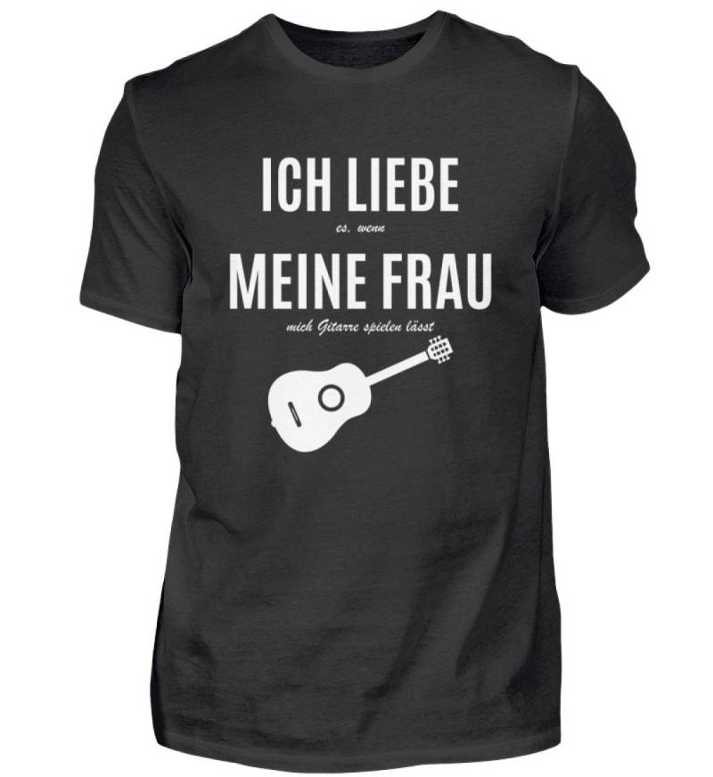 Ich Liebe Gitarre Spruch T-Shirt Gitarrist Geschenke Akustikmusik - Herren Tshirt von GeschenkDesignsDE