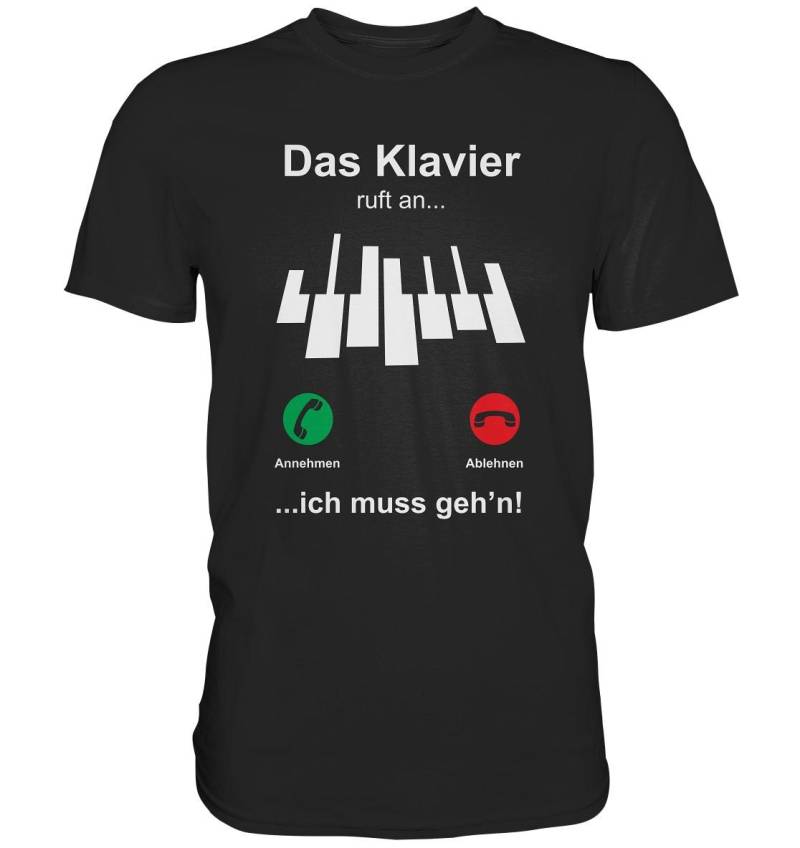 Klavier Ruft An Lustiges Keyboard T-Shirt - Premium Shirt von GeschenkDesignsDE