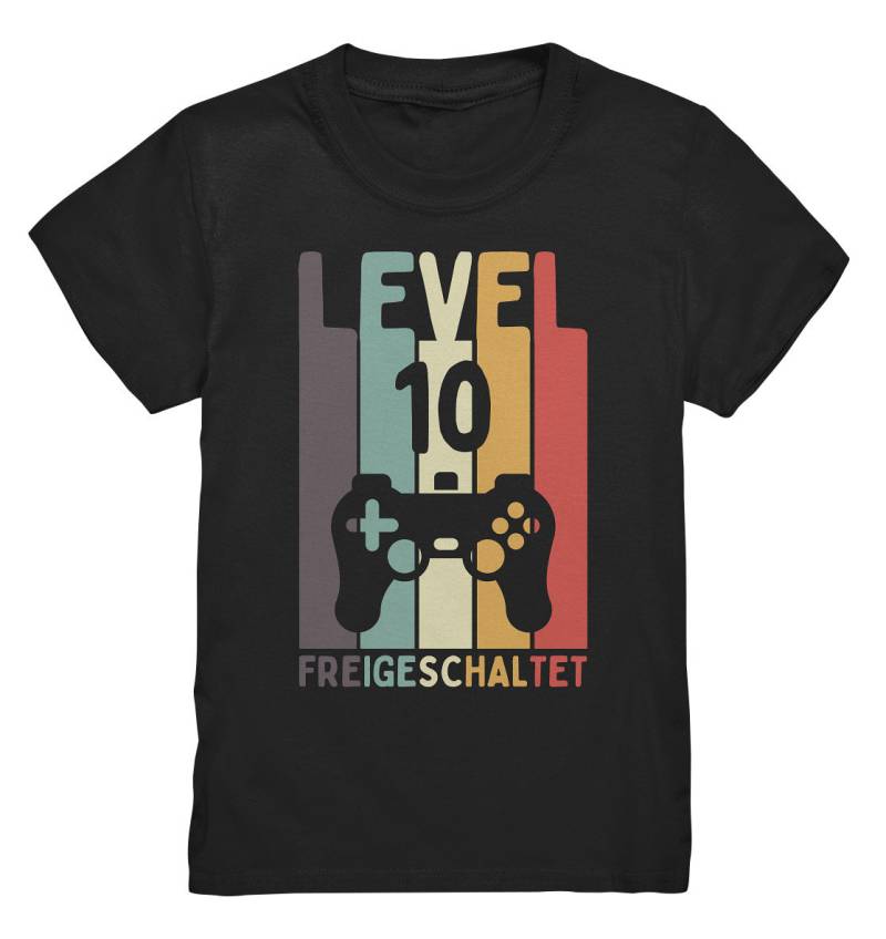 Level 10 Freigeschaltet Geburtstagsshirt Gamer Gaming T-Shirt Personalisiert - Kids Premium Shirt von GeschenkDesignsDE