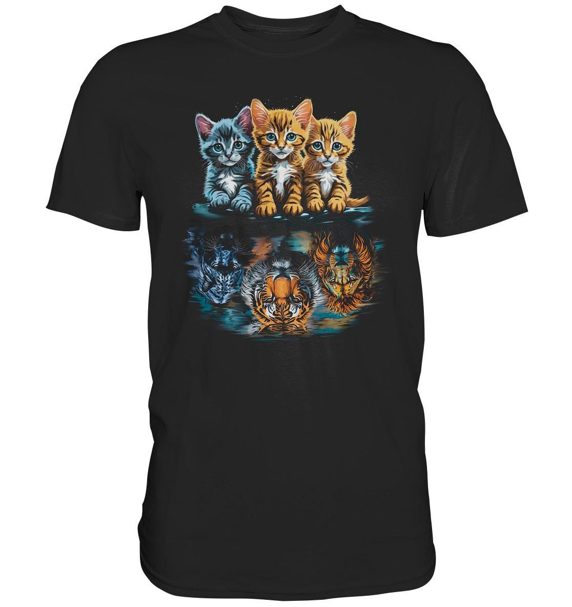 Liebenswerte Kätzchen Löwen T-Shirt - Premium Shirt von GeschenkDesignsDE