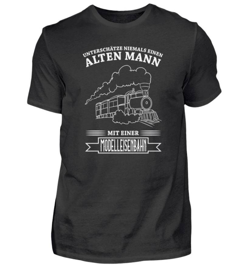 Modelleisenbahn Eisenbahner Shirt Dampflok Eisenbahn Lokomotiven - Herren Tshirt von GeschenkDesignsDE