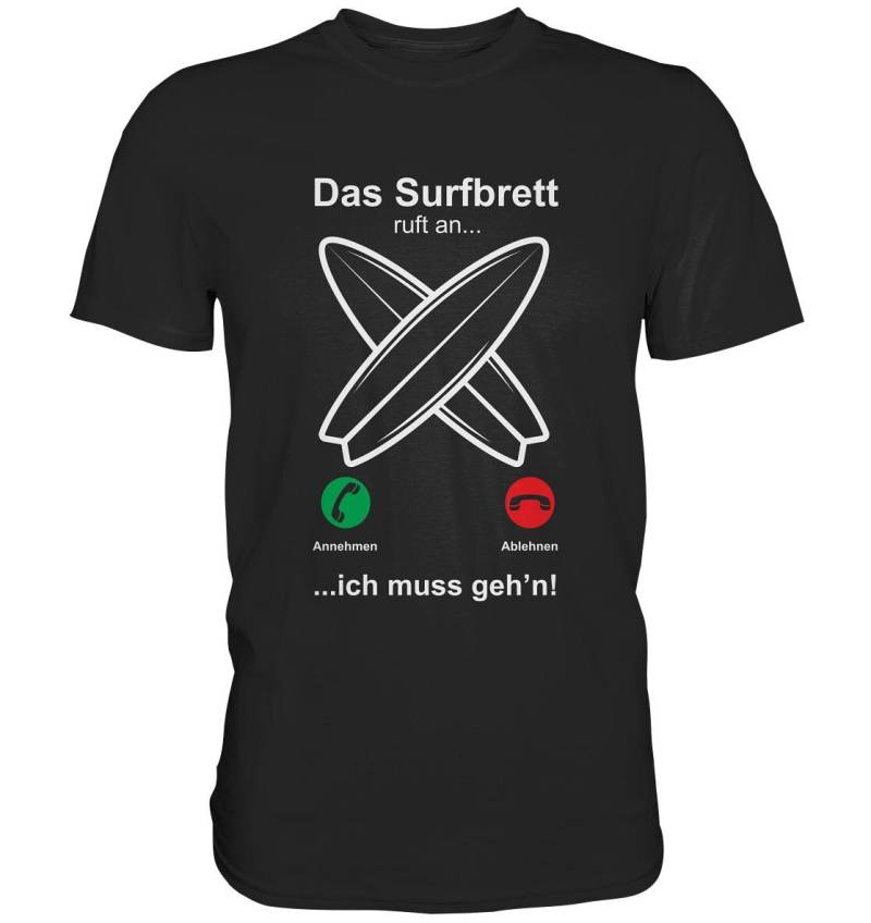 Surfbrett Ruft An Lustiges Surfer T-Shirt - Premium Shirt von GeschenkDesignsDE