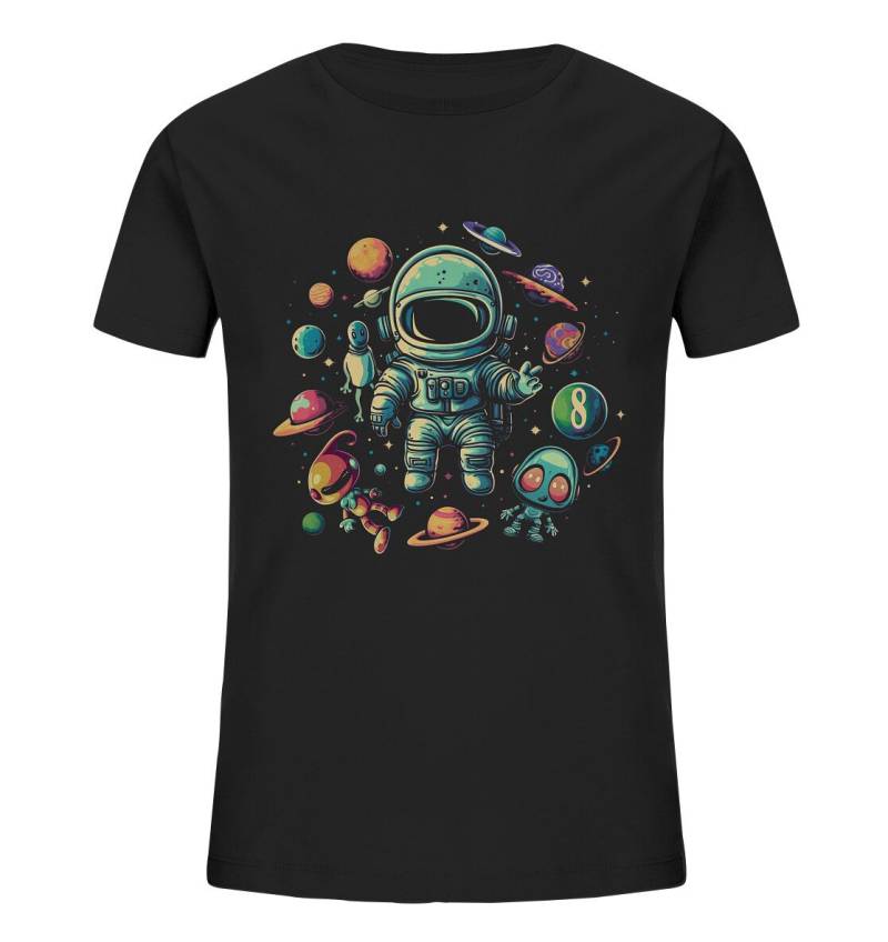 T Shirt 8 Geburtstag Astronaut Planeten Ich Bin Schon Jahre Weltall Geschenkideen - Kinder Organic Tshirt von GeschenkDesignsDE