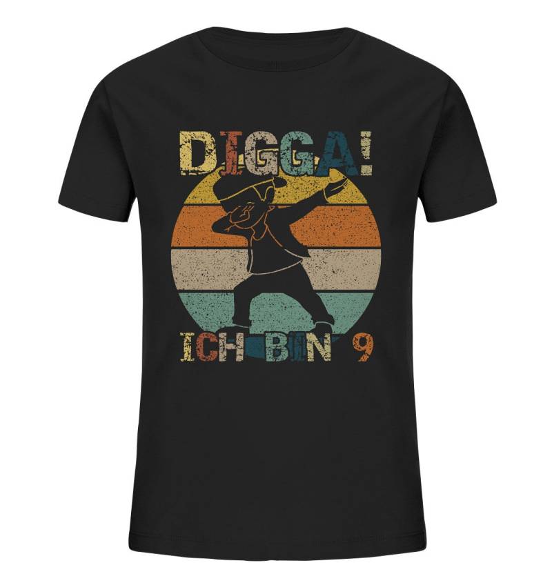 T Shirt 9 Geburtstag Digga Ich Bin Jahre Sprüche Jungen Geschenke - Kinder Organic Tshirt von GeschenkDesignsDE