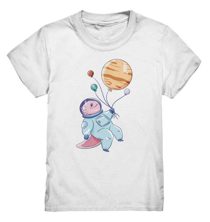T-Shirt Axolotl Planeten Weltraum Axolotls Kawaii - Kinder Premium Shirt von GeschenkDesignsDE