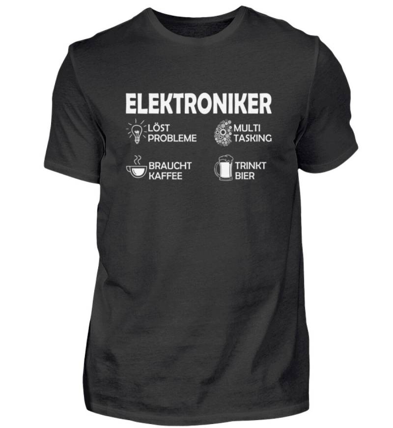 T Shirt Elektroniker Löst Probleme Berufe Elektrotechniker Geschenkideen Elektriker - Herren Tshirt von GeschenkDesignsDE