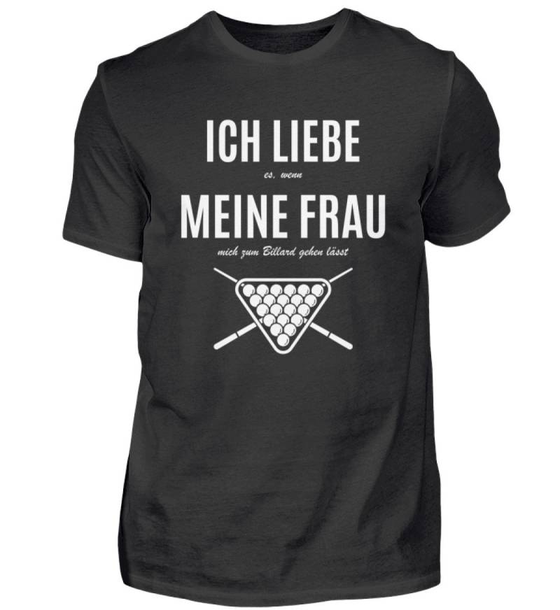 T Shirt Ich Liebe Billard Geschenke Billardspieler Snookertisch Billardkugeln - Herren Tshirt von GeschenkDesignsDE