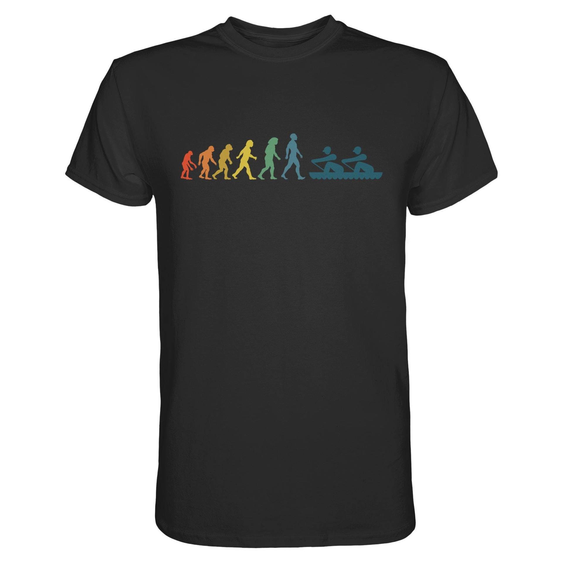 T Shirt Ruderer Ruderboot Evolution Rudern - Premium Tshirt von GeschenkDesignsDE