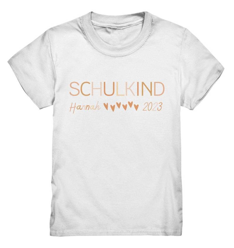 T Shirt Schulkind 2023 Name Personalisiert Schulanfang Geschenk Einschulung Schulanfänger - Kids Premium von GeschenkDesignsDE