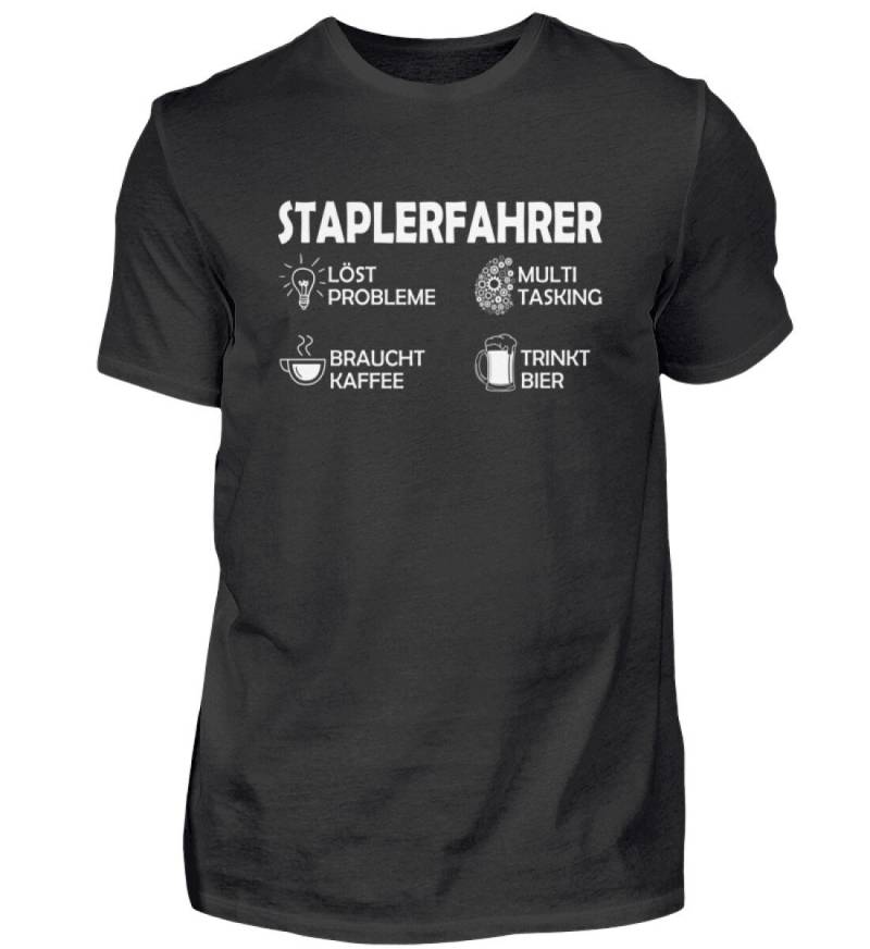 T Shirt Staplerfahrer Löst Probleme Beruf Gabelstapler Geschenkideen Staplerschein - Herren Tshirt von GeschenkDesignsDE