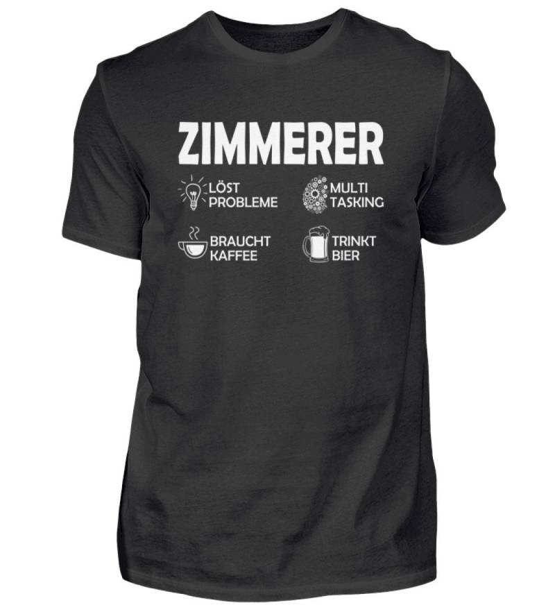 T Shirt Zimmerer Löst Probleme Zimmermann Berufe Spruch Handwerker Geschenkideen - Herren Tshirt von GeschenkDesignsDE