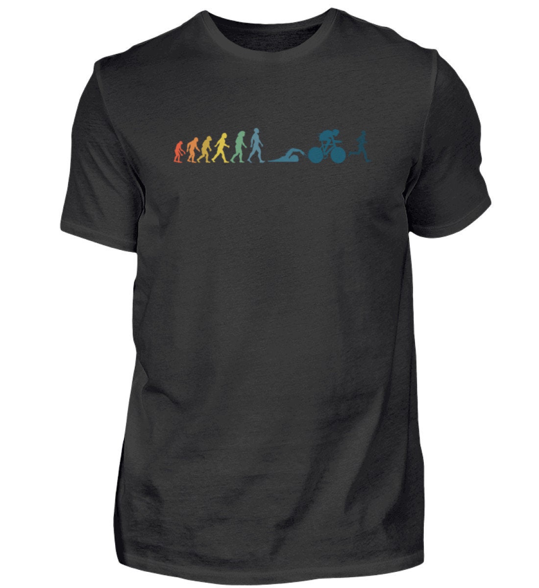Triathlon, Triathleten, Evolution, Wettkampf, Athleten, Geschenkidee - Herren Shirt von GeschenkDesignsDE