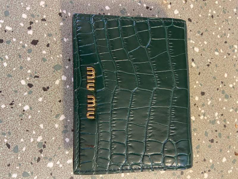 Portemonnaie in Dunkelgrünem Kroko Von Miu Macht Spass Beim Bezahlen von GeschenkWunderland