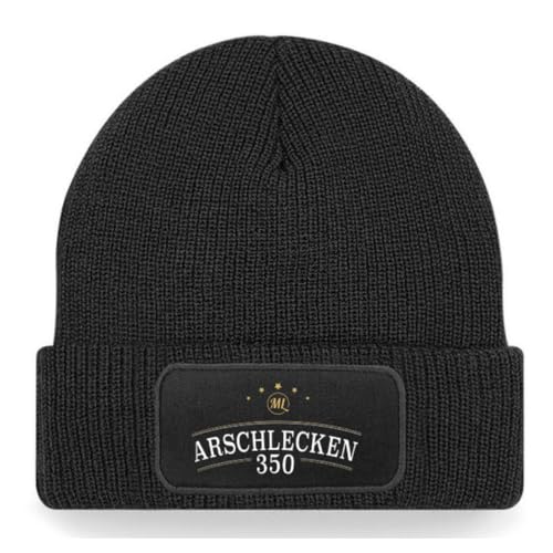 Hip Hop Beanie Mütze Arschlecken350, Einheitsgröße, Mischgewebe, waschbar, schwarz Hip Hop Beanie Mütze Arschlecken350, Einheitsgröße, Mischgewebe, waschbar, schwarz von Geschenkbox