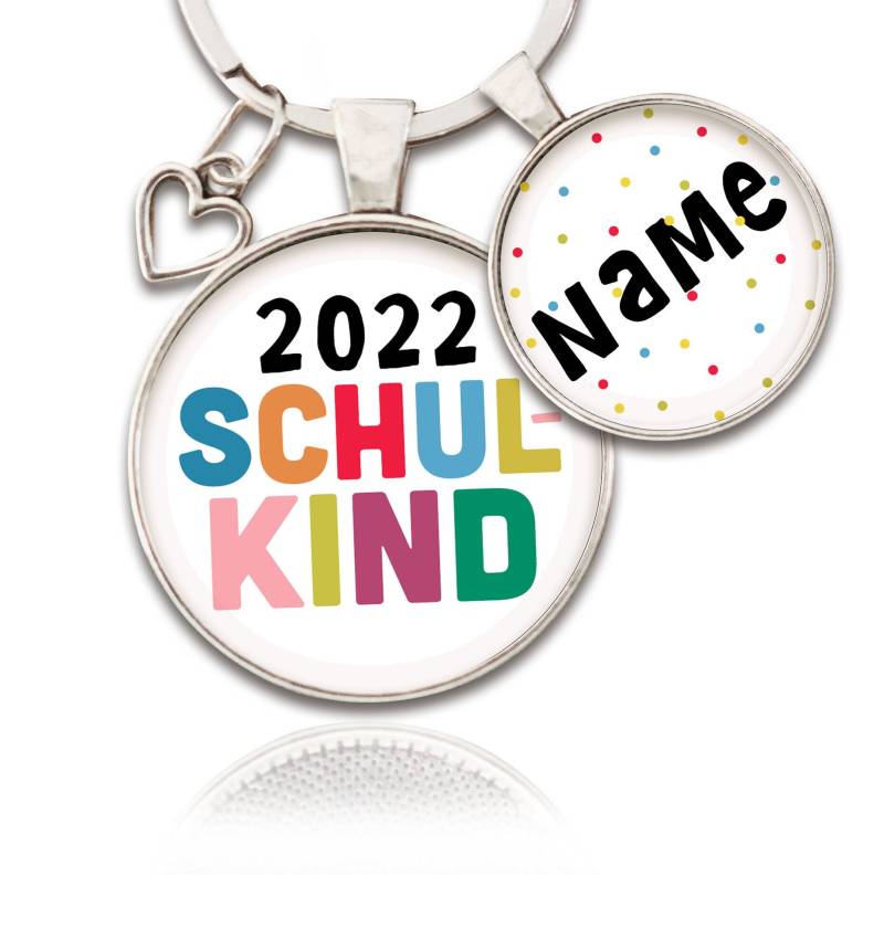 Schulkind 2022 Mit Personalisiertem Namen Des Kinder - Anhänger Kleinem Herz Für Mädchen Und Jungs | Genderneutral von NerdsAndNoodles