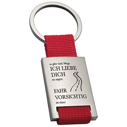 Personalisierter Schlüsselanhänger mit Gravur | Fahr Vorsichtig Ich liebe dich | Rot | Schlüsselanhänger Auto LKW Motorrad Bus | 8,5x3,5cm | Geschenke für Männer und Frauen Personalisierter Schlüsselanhänger mit Gravur | Fahr Vorsichtig Ich liebe dich | Rot | Schlüsselanhänger Auto LKW Motorrad Bus | 8,5x3,5cm | Geschenke für Männer und Frauen von Geschenke 24