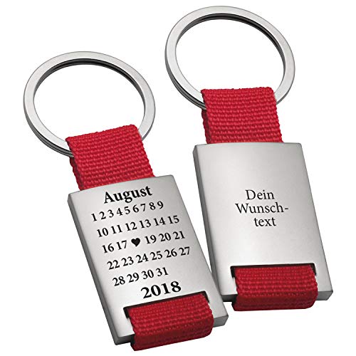 Personalisierter Schlüsselanhänger mit Gravur I Rot I Schönster Tag I Ich liebe dich Geschenk für Freundin und Freund Personalisierter Schlüsselanhänger mit Gravur I Rot I Schönster Tag I Ich liebe dich Geschenk für Freundin und Freund von Geschenke 24