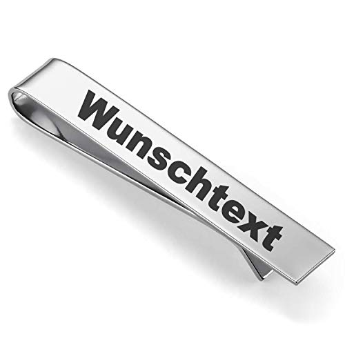 Geschenke 24 Krawattennadel mit Gravur personalisiert - Kravattenklammer Silber aus rostfreiem Edelstahl, Tie clip, Krawatten Nadel - Vatertagsgeschenk, Geburtstagsgeschenk, Weihnachten Geschenke 24 Krawattennadel mit Gravur personalisiert - Kravattenklammer Silber aus rostfreiem Edelstahl, Tie clip, Krawatten Nadel - Vatertagsgeschenk, Geburtstagsgeschenk, Weihnachten von Geschenke 24
