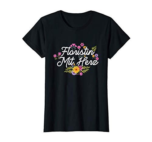 Damen Floristin Mit Herz Floristik Beruf Blumen Pflanzen T-Shirt Damen Floristin Mit Herz Floristik Beruf Blumen Pflanzen T-Shirt von Geschenke Für Floristin und Blumenliebhaberin