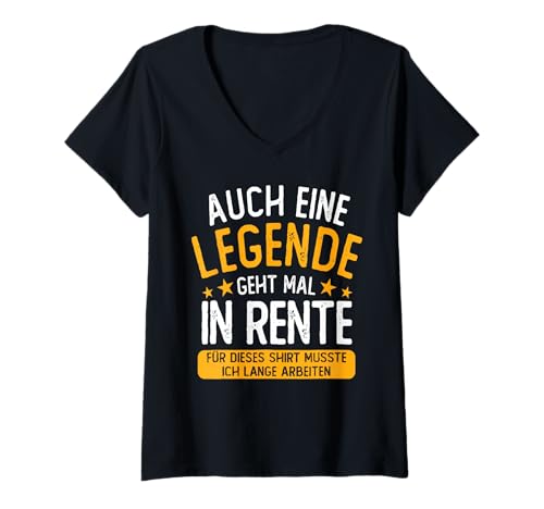 Damen Renten Geschenk Eine Legende Geht In Rente | Rentner 2025 T-Shirt mit V-Ausschnitt Damen Renten Geschenk Eine Legende Geht In Rente | Rentner 2025 T-Shirt mit V-Ausschnitt von Geschenke Für Rentner