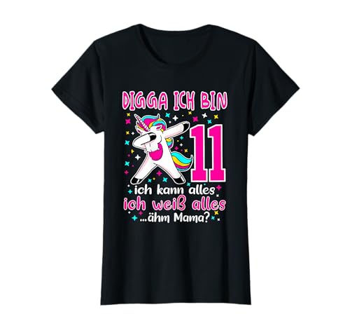 11. Geburtstag Mädchen - Digga Ich Bin 11 Jahre T-Shirt von Geschenke Mädchen 11 Jahre Für 11 Jährige Mädchen