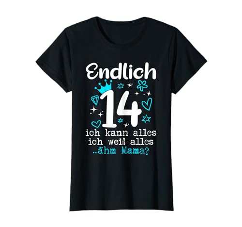 14 Geburtstag Mädchen Teenager Tochter Endlich 14 Jahre T-Shirt von Geschenke Mädchen 14 Jahre für 14 Jährige Tochter