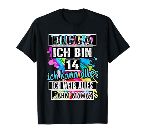 14 Geburtstag Mädchen Junge Digga Ich Bin 14 Jahre T-Shirt 14 Geburtstag Mädchen Junge Digga Ich Bin 14 Jahre T-Shirt von Geschenke Mädchen 14 Jahre u. für 14 Jährige Jungs