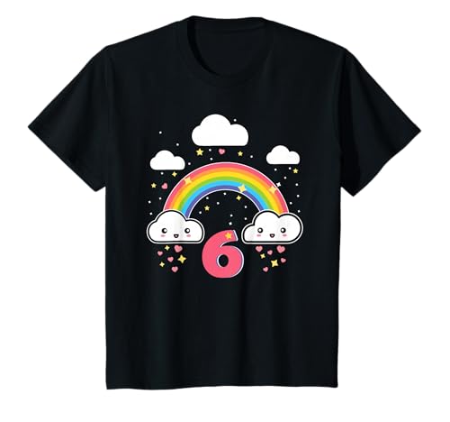 6. Geburtstag Mädchen Regenbogen Ich Bin 6 Jahre T-Shirt 6. Geburtstag Mädchen Regenbogen Ich Bin 6 Jahre T-Shirt von Geschenke Mädchen 6 Jahre Regenbogen