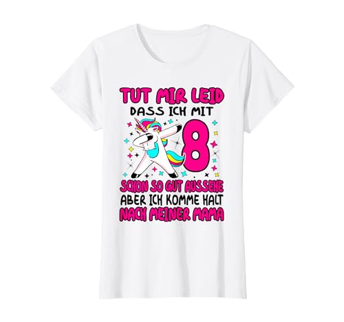 Mädchen 8 Jahre alt Endlich 8. Geburtstag 8 jährige Mädchen T-Shirt von Geschenke Mädchen 8 Jahre Geschenkideen Designs