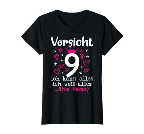 9. Geburtstag Mädchen - Vorsicht 9 Jahre Ich Kann Alles T-Shirt 9. Geburtstag Mädchen - Vorsicht 9 Jahre Ich Kann Alles T-Shirt von Geschenke Mädchen 9 Jahre für 9 Jährige Geschenk