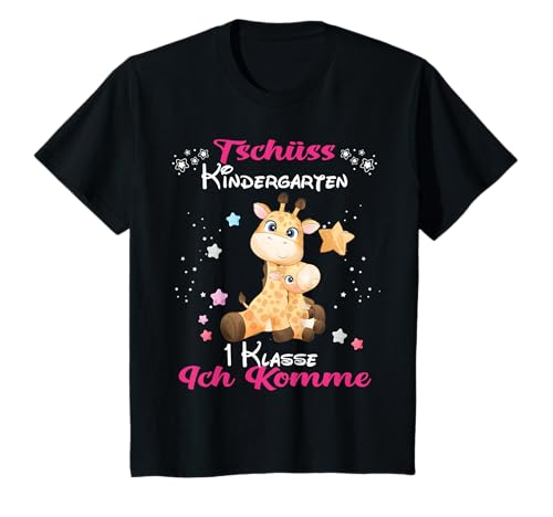 First Day of School For kids Girls Giraffe Tschüss T-Shirt First Day of School For kids Girls Giraffe Tschüss T-Shirt von Geschenke Mädchen Erstklässler Kindergarten