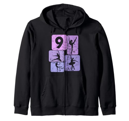 9. Geburtstag Tänzerin Ballett Ballerina 9 Jahre Mädchen Kapuzenjacke 9. Geburtstag Tänzerin Ballett Ballerina 9 Jahre Mädchen Kapuzenjacke von Geschenke Mädchen Geburtstag Tänzerin Ballet Tanz