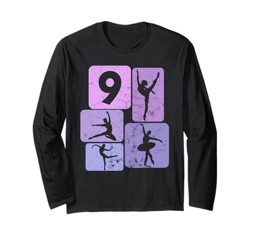 9. Geburtstag Tänzerin Ballett Ballerina 9 Jahre Mädchen Langarmshirt 9. Geburtstag Tänzerin Ballett Ballerina 9 Jahre Mädchen Langarmshirt von Geschenke Mädchen Geburtstag Tänzerin Ballet Tanz