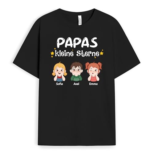 Geschenke Mall Personalisiertes Opas Papas Gang T-Shirt - Vatertagsgeschenk, Geschenk Papa Geburtstag, Geschenk Opa personalisiert, Opa Papa Tshirt, Vatertag Shirt (1 Kind, Modell # 5) von Geschenke Mall