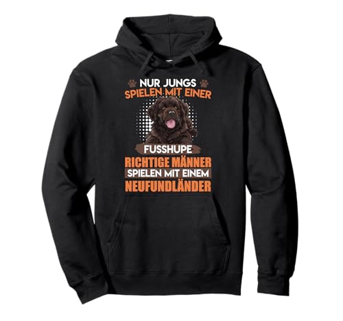 Neufundländer RICHTIGE MÄNNER SPIELEN MIT NEUFUNDLÄNDER Pullover Hoodie Neufundländer RICHTIGE MÄNNER SPIELEN MIT NEUFUNDLÄNDER Pullover Hoodie von Geschenke Neufundländer Shirt Neufundländer Hund
