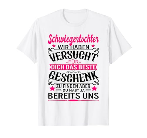Geschenke Schwiegertochter Designs - Damen & Herren Unisex T-Shirt - Schwiegertochter das beste Geschenk - Weiß - Buchstabenmuster - V-Ausschnitt - Kurzarm - Klein/S - Komfort - Pullover Geschenke Schwiegertochter Designs - Damen & Herren Unisex T-Shirt - Schwiegertochter das beste Geschenk - Weiß - Buchstabenmuster - V-Ausschnitt - Kurzarm - Klein/S - Komfort - Pullover von Geschenke Schwiegertochter Designs